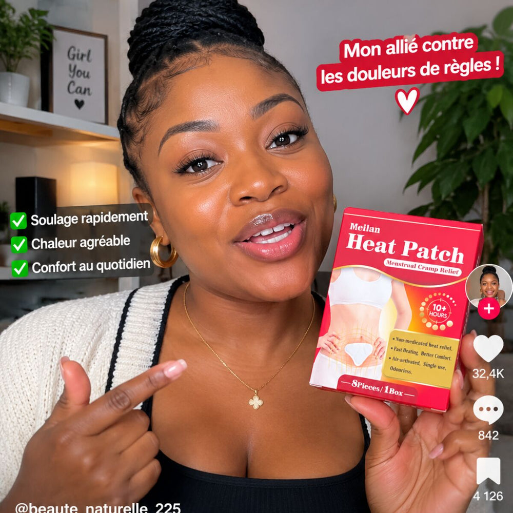 Visuel de campagne Yeni Bien-être présentant le patch chauffant